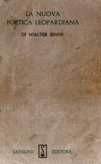 cover of the book La nuova poetica leopardiana