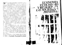 cover of the book Economía, fetichismo y religión en las sociedades primitivas