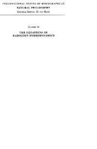 cover of the book The equations of radiation hydrodynamics