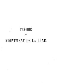 cover of the book Theorie du mouvement de la lune