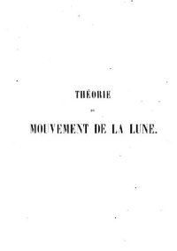 cover of the book Theorie du mouvement de la lune