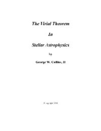 cover of the book The Virial Theorem in Stellar Astrophysics