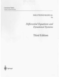 cover of the book Instructor's Solutions Manual to Differential Equations and Dynamical Systems