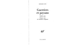 cover of the book Guerriers et paysans, VII-XIIe siècle: Premier essor de l'economie européenne