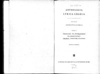 cover of the book Anthologia Lyrica Graeca Fasc. 2: Theognis, Ps.-Pythagoras, Ps.-Phocylides, Cahres, Anonymi Aulodia