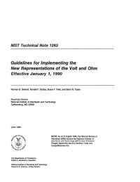 cover of the book Guidelines for Implementing the New Representations of the Volt and Ohm Effective January 1, 1990