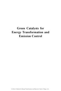 cover of the book Green catalysts for energy transformation and emission control