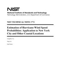 cover of the book Estimation of Hurricane Wind Speed Probabilities: Application to New York City and Other Coastal Locations