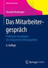 cover of the book Das Mitarbeitergespräch: Praktische Grundlagen für erfolgreiche Führungsarbeit