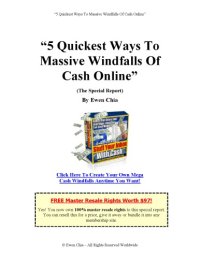 cover of the book 5 Quickest Ways To Massive Windfalls Of Cash Online (The Special Report)