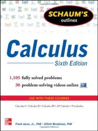 cover of the book Schaum's Outline of Calculus