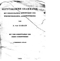 cover of the book Alttürkische Grammatik, mit Bibliographie, Lesestücken und Wörterverzeichnis, auch Neutürkisch