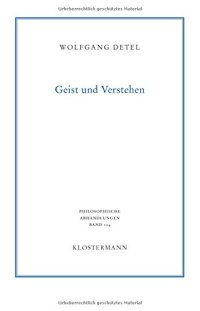 cover of the book Geist und Verstehen: Historische Grundlagen einer modernen Hermeneutik