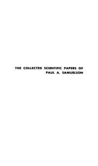 cover of the book The Collected Scientific Papers of Paul A. Samuelson, Volume II