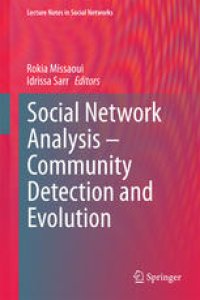 cover of the book Social Network Analysis - Community Detection and Evolution
