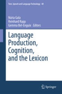 cover of the book Language Production, Cognition, and the Lexicon