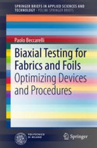 cover of the book Biaxial Testing for Fabrics and Foils: Optimizing Devices and Procedures