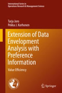 cover of the book Extension of Data Envelopment Analysis with Preference Information: Value Efficiency