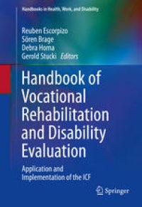 cover of the book Handbook of Vocational Rehabilitation and Disability Evaluation: Application and Implementation of the ICF