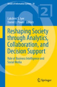 cover of the book Reshaping Society through Analytics, Collaboration, and Decision Support: Role of Business Intelligence and Social Media