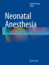 cover of the book Neonatal Anesthesia