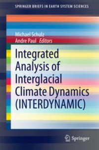 cover of the book Integrated Analysis of Interglacial Climate Dynamics (INTERDYNAMIC)