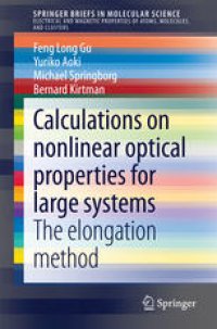 cover of the book Calculations on nonlinear optical properties for large systems: The elongation method