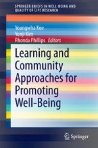 cover of the book Learning and Community Approaches for Promoting Well-Being