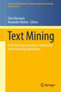 cover of the book Text Mining: From Ontology Learning to Automated Text Processing Applications