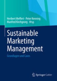 cover of the book Sustainable Marketing Management: Grundlagen und Cases