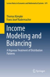 cover of the book Income Modeling and Balancing: A Rigorous Treatment of Distribution Patterns