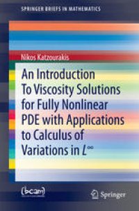 cover of the book An Introduction To Viscosity Solutions for Fully Nonlinear PDE with Applications to Calculus of Variations in L∞