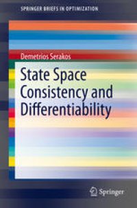 cover of the book State Space Consistency and Differentiability