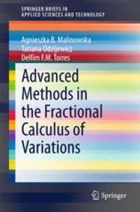 cover of the book Advanced Methods in the Fractional Calculus of Variations
