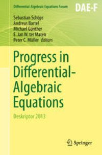 cover of the book Progress in Differential-Algebraic Equations: Deskriptor 2013