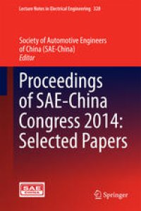 cover of the book Proceedings of SAE-China Congress 2014: Selected Papers