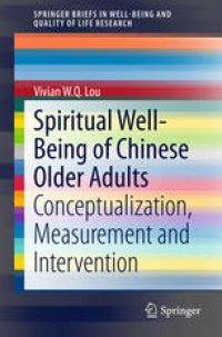 cover of the book Spiritual Well-Being of Chinese Older Adults: Conceptualization, Measurement and Intervention