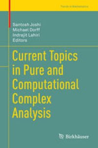 cover of the book Current Topics in Pure and Computational Complex Analysis