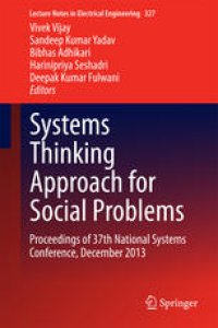 cover of the book Systems Thinking Approach for Social Problems: Proceedings of 37th National Systems Conference, December 2013