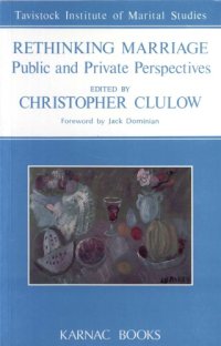 cover of the book Rethinking Marriage: Public and Private Perspectives