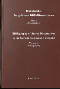 cover of the book Bibliographie der geheimen DDR-Dissertationen