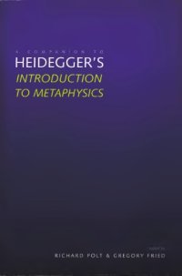 cover of the book A Companion to Heidegger`s "Introduction to Metaphysics"