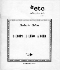 cover of the book O corpo, o luxo, a obra