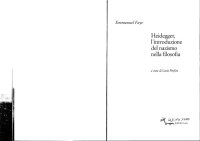 cover of the book Heidegger, l'introduzione del nazismo nella filosofia