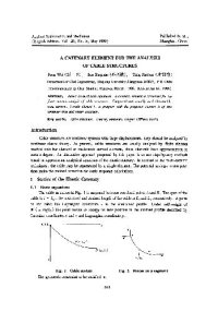 cover of the book A catenary element for the analysis of cable structures