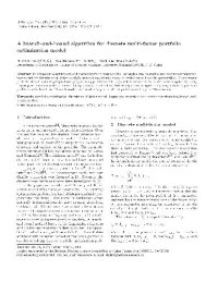 cover of the book A branch-and-bound algorithm for discrete multi-factor portfolio optimization model