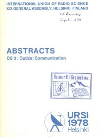 cover of the book Abstracts OS 3: Optical communications