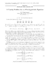 cover of the book A Cauchy Problem for an Ultrahyperbolic Equation