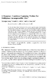 cover of the book A Boundary Condition Capturing Method for Multiphase Incompressible Flow