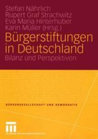 cover of the book Bürgerstiftungen in Deutschland: Bilanz und Perspektiven